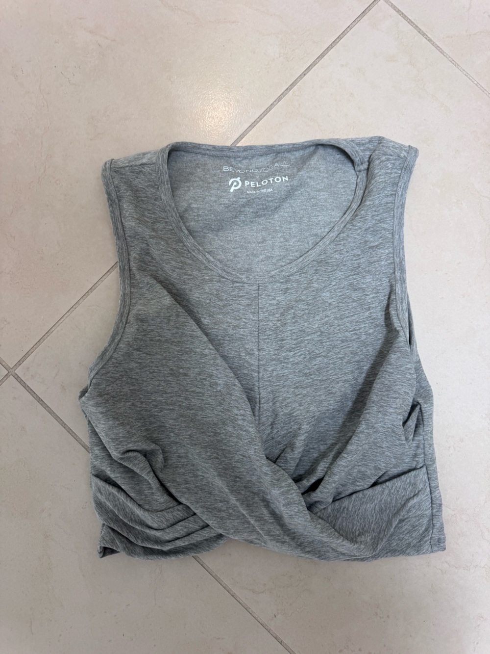 Beyond Yoga Grey Performance Crop Tank